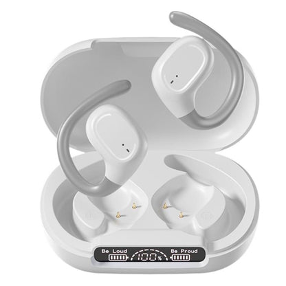 M200 Open-Ear Wireless Bluetooth Headphones Ear-Hook Earphone Waterproof Earpieces(White) by bashfashion