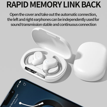 M200 Open-Ear Wireless Bluetooth Headphones Ear-Hook Earphone Waterproof Earpieces(White) by bashfashion
