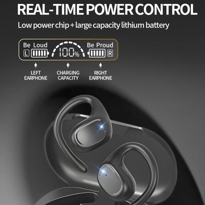 M200 Open-Ear Wireless Bluetooth Headphones Ear-Hook Earphone Waterproof Earpieces(White) by bashfashion