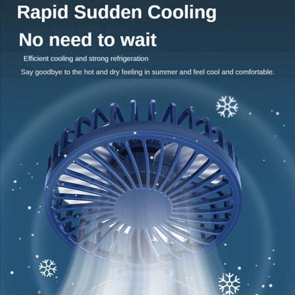 F98 Spray Cooling Desktop Small Fan Bedroom Office Portable Humidifier With Colored Lights, Color: Plug-in (Blue) by bashfashion