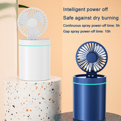 F98 Spray Cooling Desktop Small Fan Bedroom Office Portable Humidifier With Colored Lights, Color: Plug-in (Green) by bashfashion