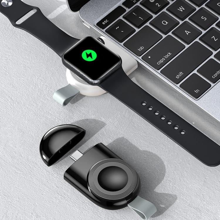 For Apple Watch 1/2/3/4/5/6/7/8/9/10/SE Portable Magnetic Wireless Charger Type-C Smart Wireless Charger(White) by bashfashion