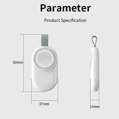 For Apple Watch 1/2/3/4/5/6/7/8/9/10/SE Portable Magnetic Wireless Charger Type-C Smart Wireless Charger(White) by bashfashion