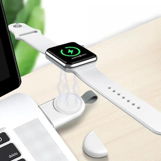 For Apple Watch 1/2/3/4/5/6/7/8/9/10/SE Portable USB Magnetic Wireless Charger(White) by bashfashion