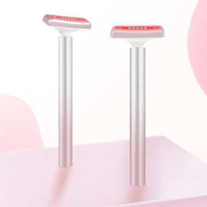 Red Light Facial Wand Eye Neck Massager With Vibrating for Lifting, Dark Circle Reduction(Gradient Pink) by bashfashion