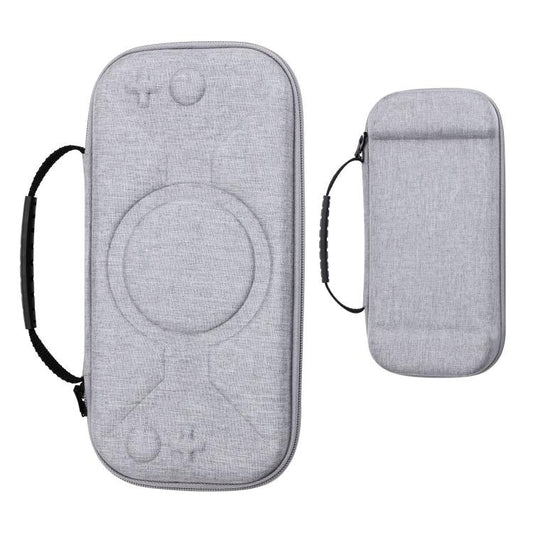 For Nintendo Switch 2 Storage Bag Portable O-Pattern Handbag(Fabric Gray) by bashfashion