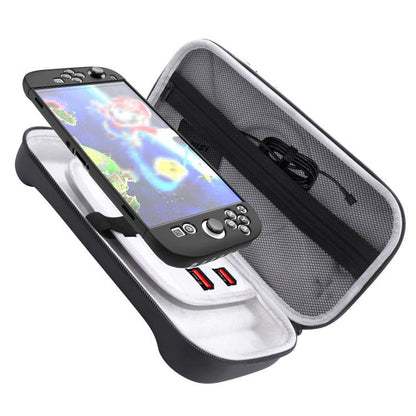 For Nintendo Switch 2 Storage Bag Portable O-Pattern Handbag(PU Black) by bashfashion