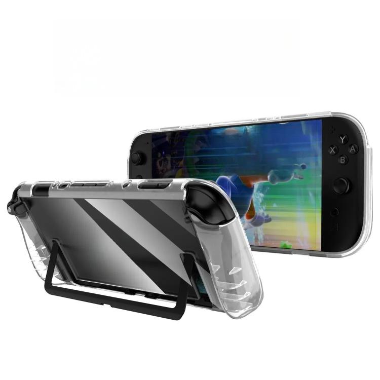 For Nintendo Switch 2 TPU Transparent One-piece Case Anti-Slip Full-Body Protective Cover by bashfashion