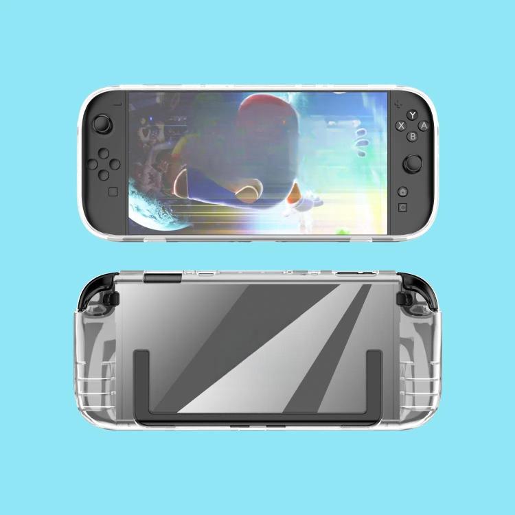 For Nintendo Switch 2 TPU Transparent One-piece Case Anti-Slip Full-Body Protective Cover by bashfashion