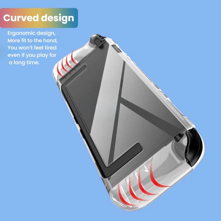 For Nintendo Switch 2 TPU Transparent One-piece Case Anti-Slip Full-Body Protective Cover by bashfashion