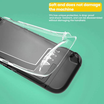 For Nintendo Switch 2 TPU Transparent One-piece Case Anti-Slip Full-Body Protective Cover by bashfashion