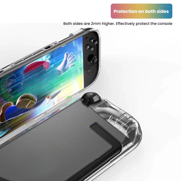 For Nintendo Switch 2 TPU Transparent One-piece Case Anti-Slip Full-Body Protective Cover by bashfashion