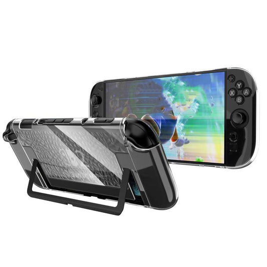 For Nintendo Switch 2 TPU+PC Split Transparent Case Cover Shockproof Shell(Diamond Pattern) by bashfashion