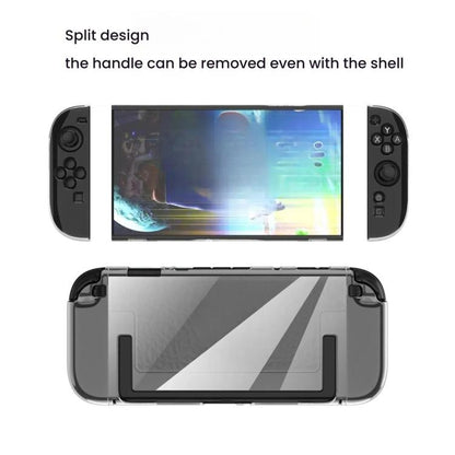 For Nintendo Switch 2 TPU+PC Split Transparent Case Cover Shockproof Shell(Diamond Pattern) by bashfashion