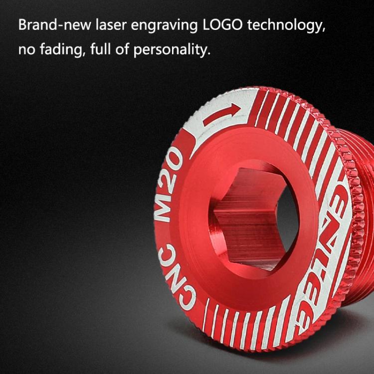 ENLEE Aluminum Bicycle Crank Cover Crank Screws, Color: M18 Red by ENLEE