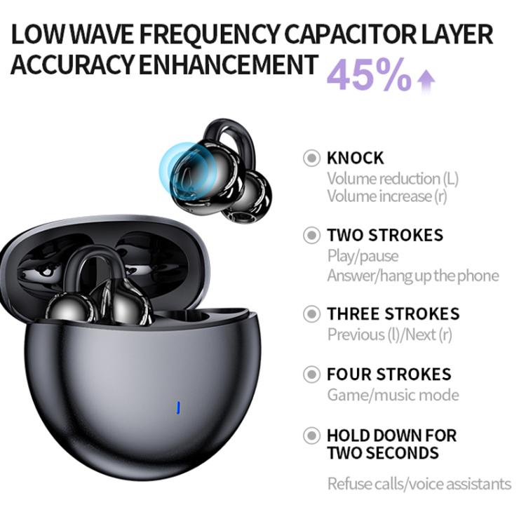 M300 Mini Invisible Clip-On Wireless Bluetooth Earbuds with Active Noise Reduction(Skin Color) by bashfashion