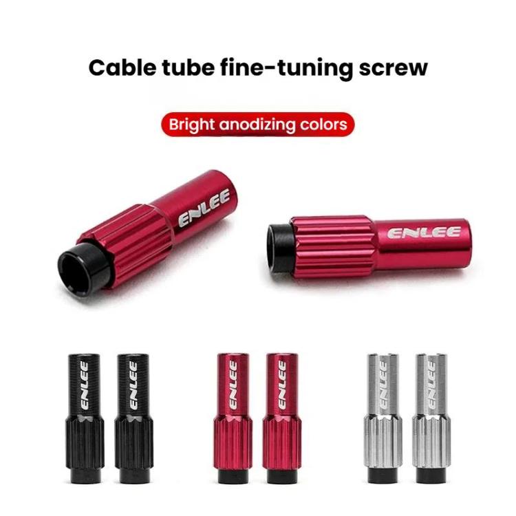 ENLEE Mountain Road Bicycle Shift Center Trim Screws 4mm Cable Brake Cable Adjustment Screw(Red) by ENLEE