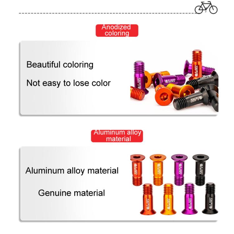 2pcs ZTTO Bicycle Rear Derailleur Sprocket Screws M5 Modified Road Mountain Derailleur Guide Wheel(Purple) by ZTTO