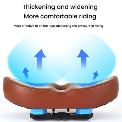 FMFXTRA Thickened Bicycle Saddle Mountain Bike Shaped Saddle, Color: Brown by FMFXTRA