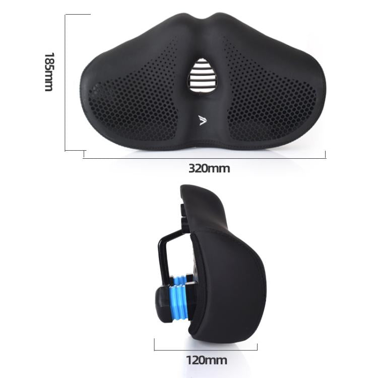 FMFXTRA Thickened Bicycle Saddle Mountain Bike Shaped Saddle, Color: Black+Tail Light by FMFXTRA