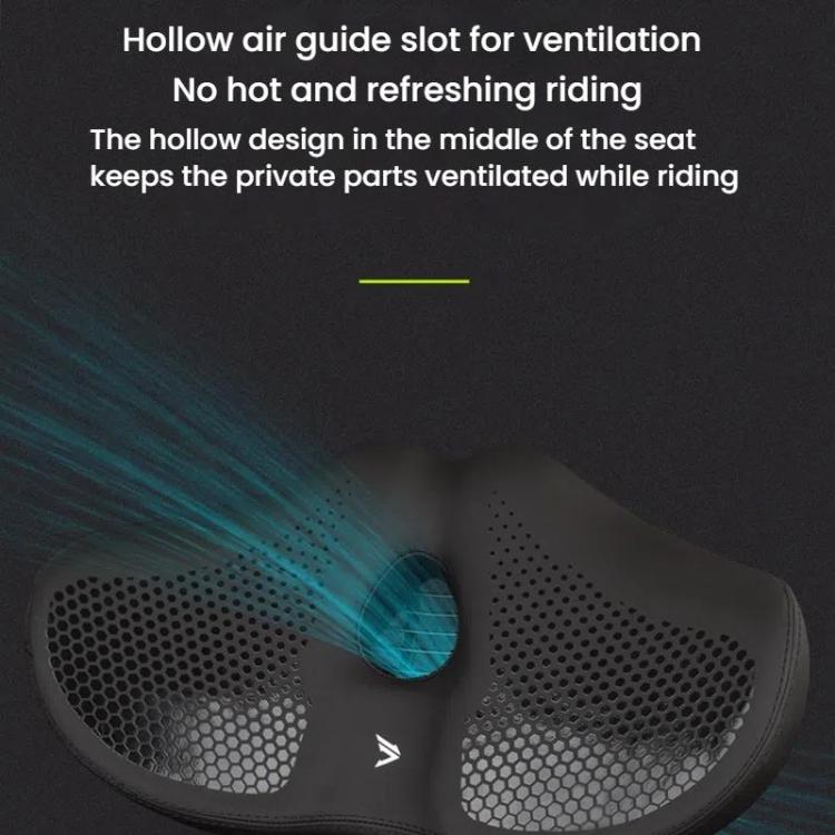 FMFXTRA Thickened Bicycle Saddle Mountain Bike Shaped Saddle, Color: Black by FMFXTRA