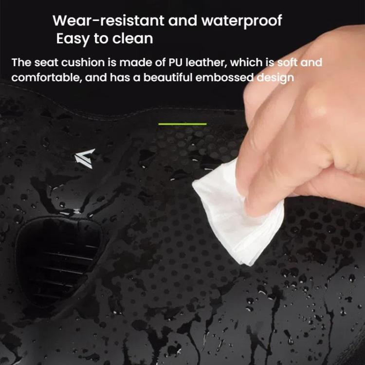 FMFXTRA Thickened Bicycle Saddle Mountain Bike Shaped Saddle, Color: Brown+Tail Light by FMFXTRA