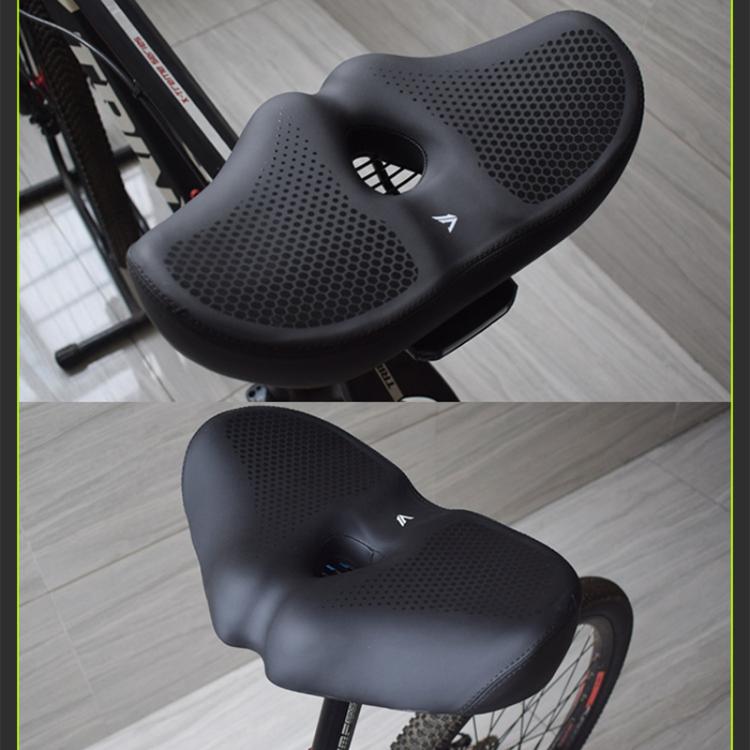 FMFXTRA Thickened Bicycle Saddle Mountain Bike Shaped Saddle, Color: Black by FMFXTRA