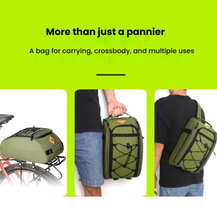 BELIROW Bicycle Rack Tail Bag Folding Bike Quick Release Pannier Bag(Army Green) by BELIROW