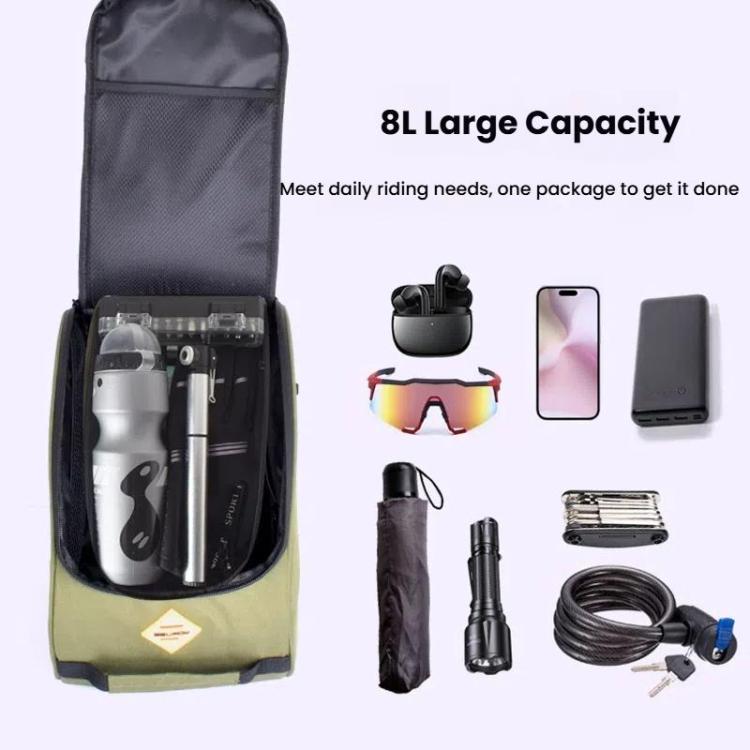 BELIROW Bicycle Rack Tail Bag Folding Bike Quick Release Pannier Bag(Black) by BELIROW