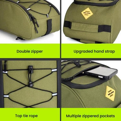 BELIROW Bicycle Rack Tail Bag Folding Bike Quick Release Pannier Bag(Army Green) by BELIROW