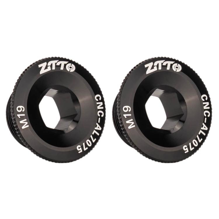 2pcs ZTTO Bicycle Aluminum Alloy Crank Cover Mountain Bike Crank Screws, Style: M19 Black by ZTTO