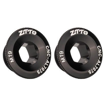 2pcs ZTTO Bicycle Aluminum Alloy Crank Cover Mountain Bike Crank Screws, Style: M19 Black by ZTTO