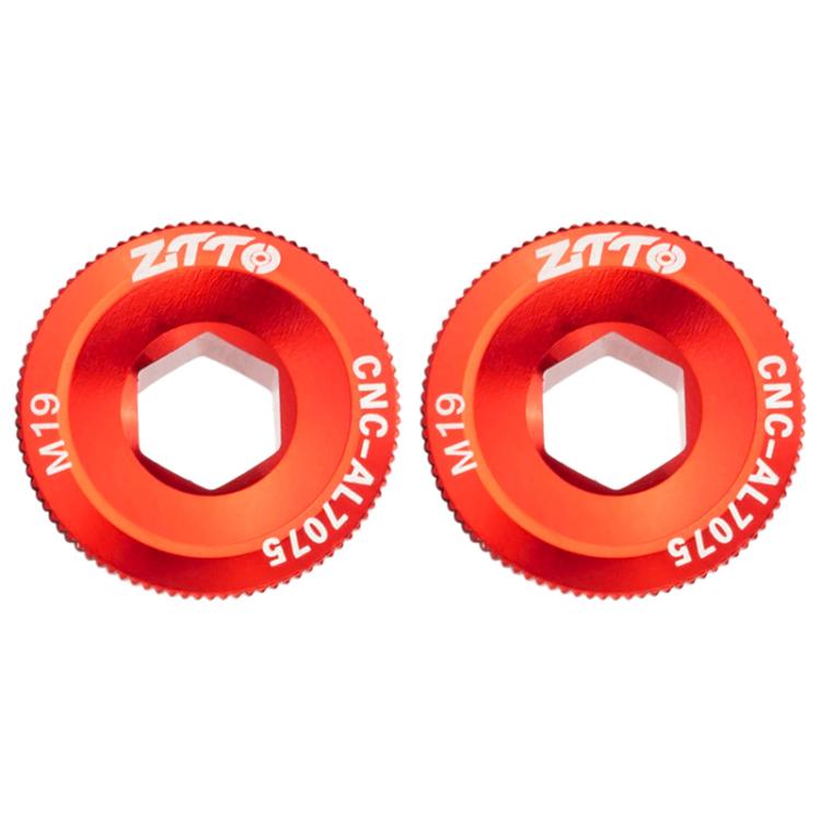 2pcs ZTTO Bicycle Aluminum Alloy Crank Cover Mountain Bike Crank Screws, Style: M19 Red by ZTTO
