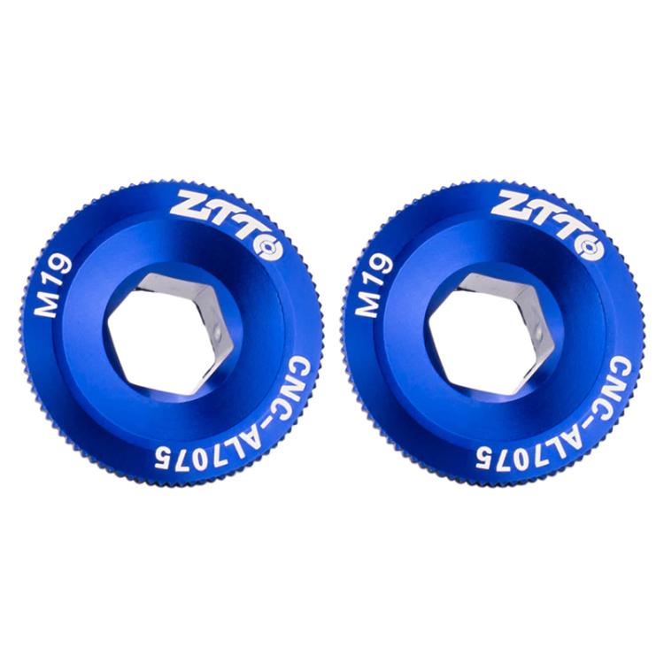 2pcs ZTTO Bicycle Aluminum Alloy Crank Cover Mountain Bike Crank Screws, Style: M19 Blue by ZTTO