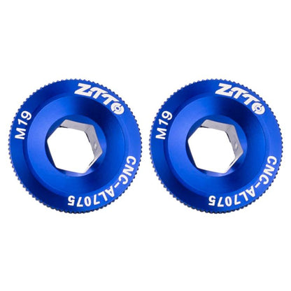 2pcs ZTTO Bicycle Aluminum Alloy Crank Cover Mountain Bike Crank Screws, Style: M19 Blue by ZTTO