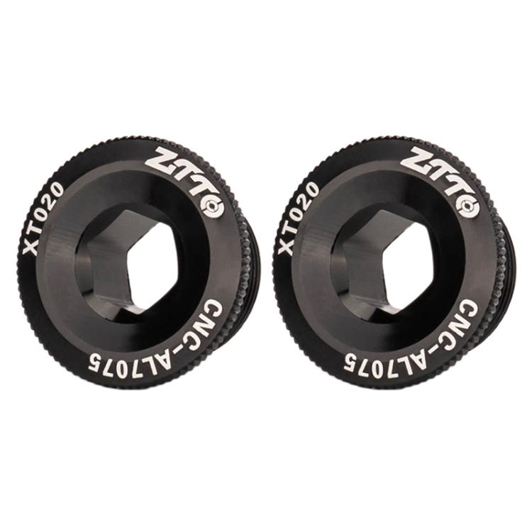 2pcs ZTTO Bicycle Aluminum Alloy Crank Cover Mountain Bike Crank Screws, Style: M20 Black by ZTTO