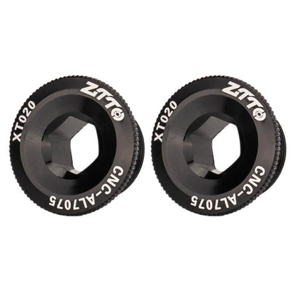 2pcs ZTTO Bicycle Aluminum Alloy Crank Cover Mountain Bike Crank Screws, Style: M20 Black by ZTTO