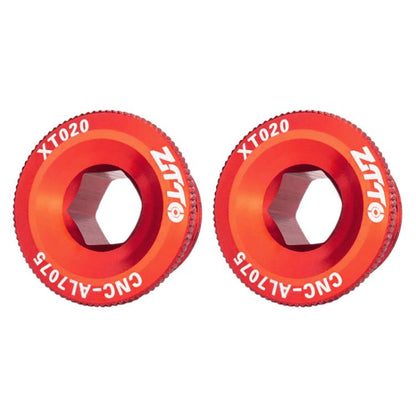 2pcs ZTTO Bicycle Aluminum Alloy Crank Cover Mountain Bike Crank Screws, Style: M20 Red by ZTTO