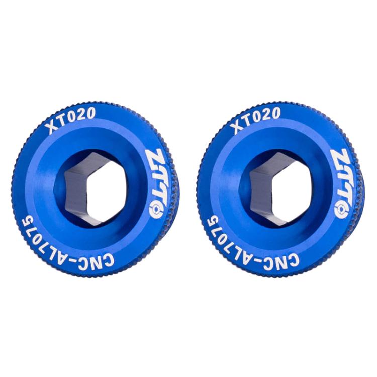2pcs ZTTO Bicycle Aluminum Alloy Crank Cover Mountain Bike Crank Screws, Style: M20 Blue by ZTTO