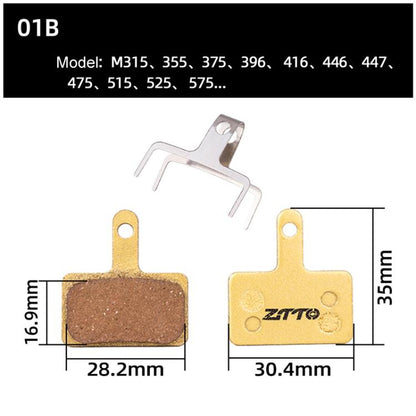 2pairs ZTTO Mountain Bike Full Metal Copper Base Lining Oil Disc Block Brake Pad, Model: MJ-01B by ZTTO