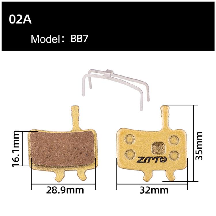 2pairs ZTTO Mountain Bike Full Metal Copper Base Lining Oil Disc Block Brake Pad, Model: MJ-02A by ZTTO