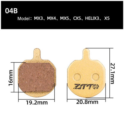 2pairs ZTTO Mountain Bike Full Metal Copper Base Lining Oil Disc Block Brake Pad, Model: MJ-04B by ZTTO