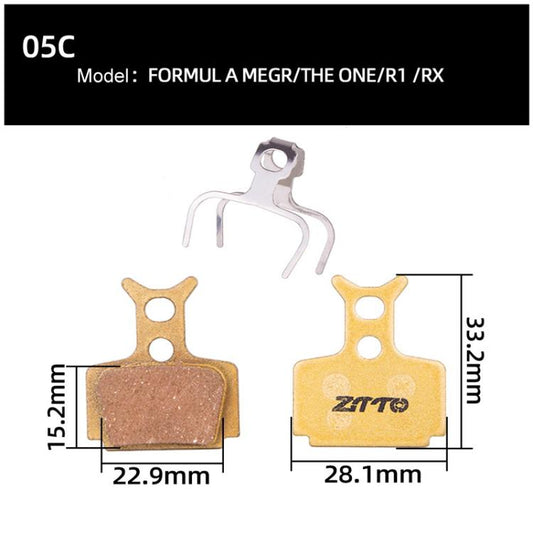2pairs ZTTO Mountain Bike Full Metal Copper Base Lining Oil Disc Block Brake Pad, Model: MJ-05C by ZTTO