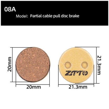 2pairs ZTTO Mountain Bike Full Metal Copper Base Lining Oil Disc Block Brake Pad, Model: MJ-08A by ZTTO