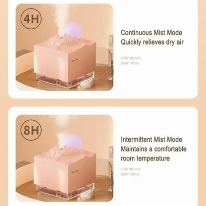 Moonfall Humidifier Aroma Diffuser Large Fog With Night Light Desktop Ornament(Pink) by bashfashion