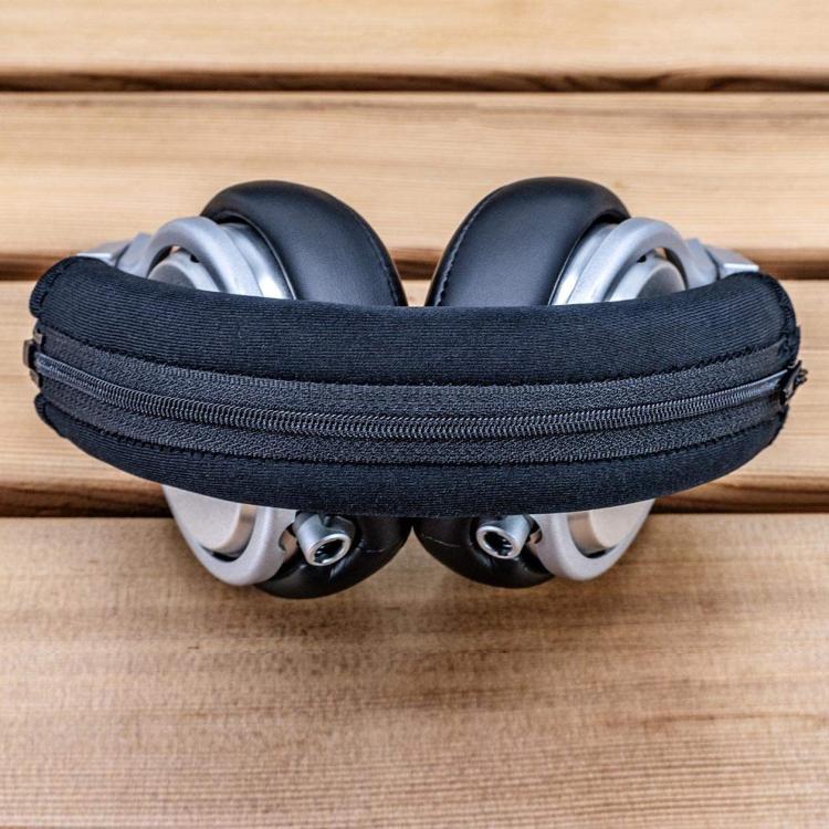 For Sony WH-1000XM4 Headphones Headband Protective Cover Replacement Parts, Spec: Leather Zipper Black by bashfashion