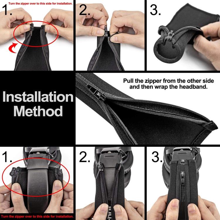 For Sony WH-1000XM4 Headphones Headband Protective Cover Replacement Parts, Spec: Neoprene Black by bashfashion