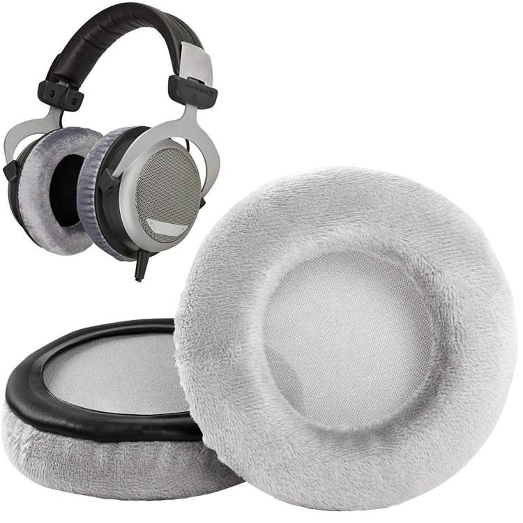 For Beyerdynamic DT990 / DT880 / DT770 Pro Headphone 1pair Ear Pads Sponge Cover(Gray) by bashfashion