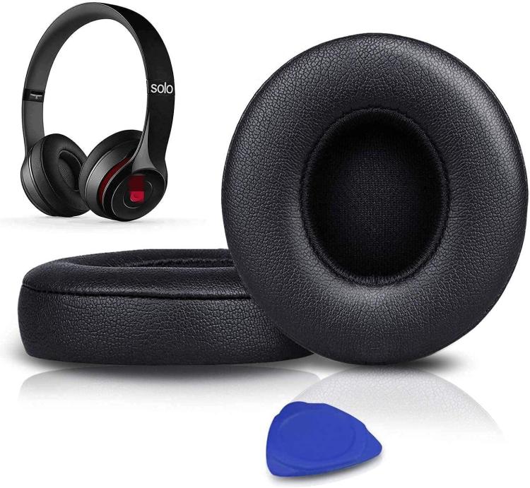 For Beats Solo3 / Solo2 Headphones Ear Pads Sponge Cover, Spec: Wireless Black by bashfashion