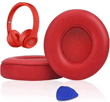 For Beats Solo3 / Solo2 Headphones Ear Pads Sponge Cover, Spec: Wireless Red by bashfashion